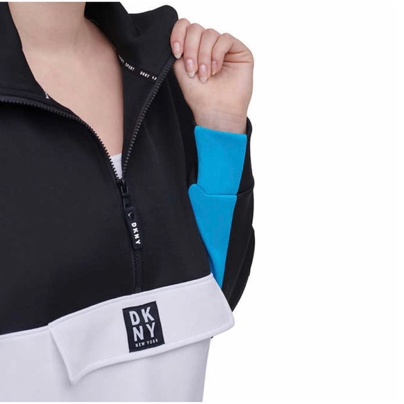 DKNY Sport Pullover 1/2 Zip Sweater Black - Picture 5 of 5